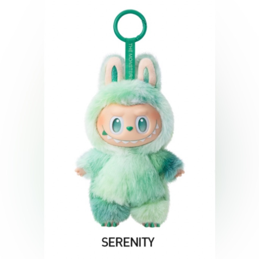 NIB Authentic Pop Mart Big Into Energy Serenity Green Labubu Vinyl Pendant